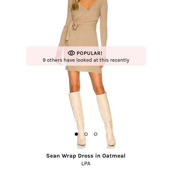 LPA Sean Wrap Dress Oatmeal - Picture 1 of 8